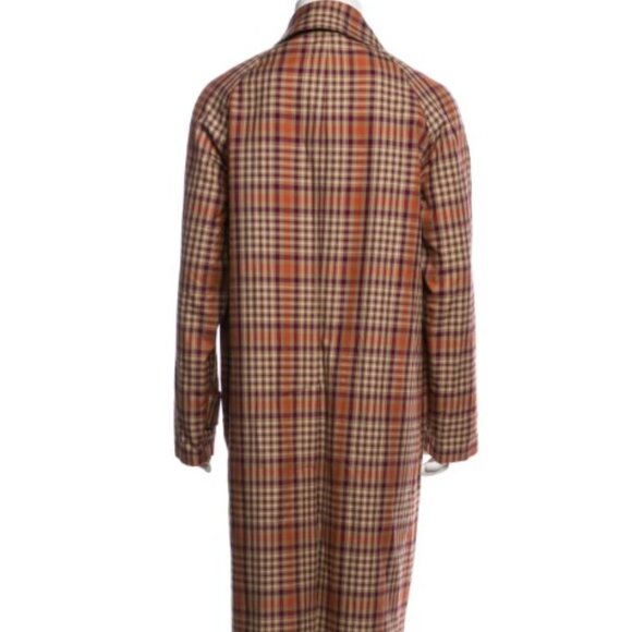 Piacenza Plaid Print Overcoat - Picture 1 of 4